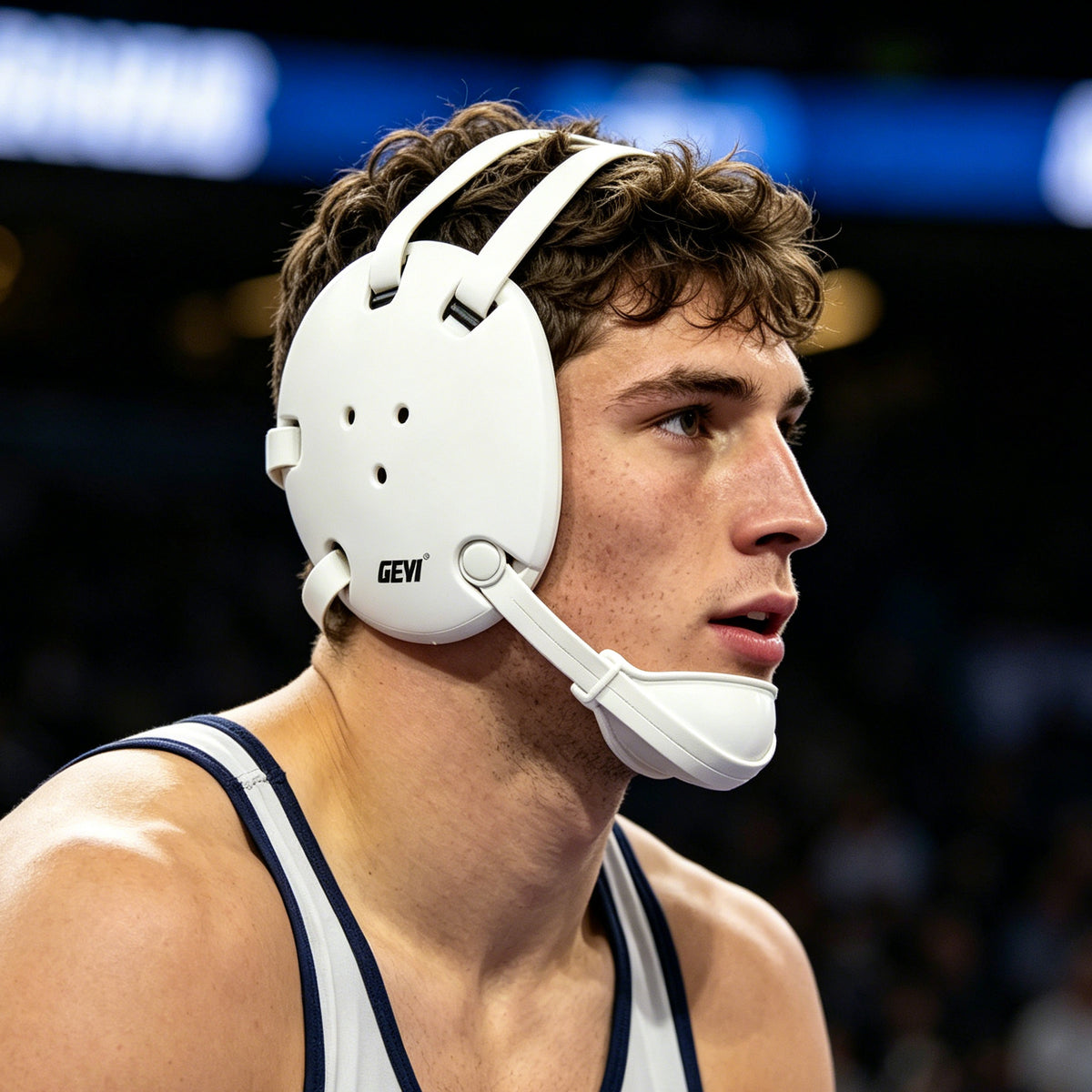 Geyi Wrestling Headgear with chin cup White(Adult&Youth) – geyisport