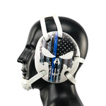 Wrestling Headgear American Flag Thin Blue Line with Digital Printing Art(Adult&Youth)