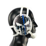 Wrestling Headgear American Flag Thin Blue Line with Digital Printing Art(Adult&Youth)