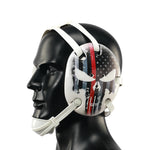 Wresling ear guard American Flag Thin Red Line Digital Printing Art(Adult&Youth)