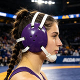 Geyi Wrestling Headgear with chin cup Purple(Adult)