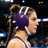 Geyi Wrestling Headgear with chin Pad Purple(Adult)