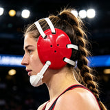 Geyi Wrestling Headgear with chin cup Red(Adult&Youth)