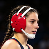 Geyi Wrestling Headgear with chin cup Red(Adult&Youth)