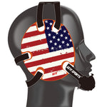Wrestling headgear with American flag wraps