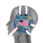 Geyi Wrestling Headgear Green Camo Flag Stickers