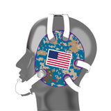Geyi Wrestling Headgear Green Camo Flag Stickers
