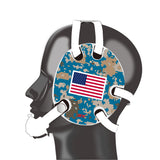 Geyi Wrestling Headgear Green Camo Flag Stickers