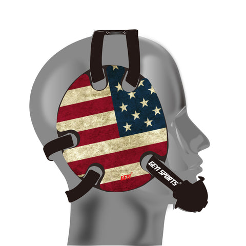 Geyi Wrestling Headgear with American Old  Flag Decals