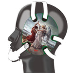 Wrestling headgear Jacob Wrestled God sticker