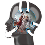 Wrestling headgear Jacob Wrestled God sticker