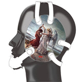 Wrestling headgear Jacob Wrestled God sticker