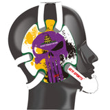 Wrestling Headgear with Do not Tread On Me Stickers Purple