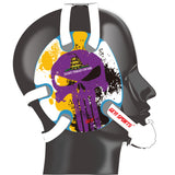 Wrestling Headgear with Do not Tread On Me Stickers Purple