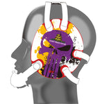 Wrestling Headgear with Do not Tread On Me Stickers Purple