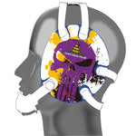 Wrestling Headgear with Do not Tread On Me Stickers Purple