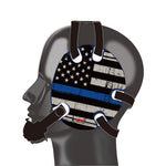 Wrestling Headgear with Thin Blue Line American Flag Wrap