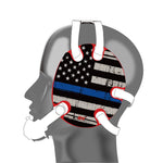 Wrestling Headgear with Thin Blue Line American Flag Wrap