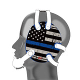 Wrestling Headgear with Thin Blue Line American Flag Wrap
