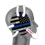 Wrestling Headgear with Thin Blue Line American Flag Wrap