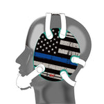 Wrestling Headgear with Thin Blue Line American Flag Wrap