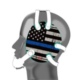 Wrestling Headgear with Thin Blue Line American Flag Wrap