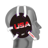 Wrestling earguard with American Old  Flag Stickers