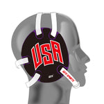 Wrestling earguard with USA Flag Stickers