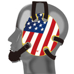 Wrestling Headgear with USA Flag Stickers