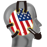 Wrestling Headgear with USA Flag Stickers