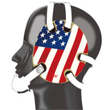 Wrestling Headgear with USA Flag Stickers