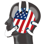 Wrestling Headgear with USA Flag Stickers