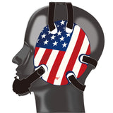Wrestling Headgear with USA Flag Stickers