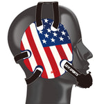 Wrestling Headgear with USA Flag Stickers