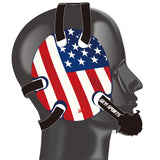 Wrestling Headgear with USA Flag Stickers