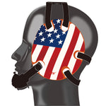 Wrestling Headgear with USA Flag Stickers