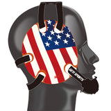 Wrestling Headgear with USA Flag Stickers