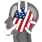 Wrestling Headgear with USA Flag Stickers