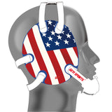 Wrestling Headgear with USA Flag Stickers
