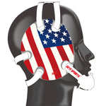Wrestling Headgear with USA Flag Stickers