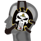 Wrestling Headgear with Do not Tread On Me Wraps White