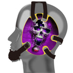 Wrestling headgear Purple Fire Skull Stickers