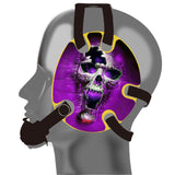 Wrestling headgear Purple Fire Skull Stickers
