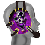 Wrestling headgear Purple Fire Skull Stickers