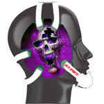 Wrestling headgear Purple Fire Skull Stickers