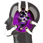 Wrestling headgear Purple Fire Skull Stickers