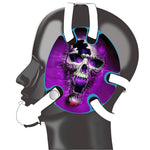 Wrestling headgear Purple Fire Skull Stickers