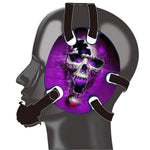 Wrestling headgear Purple Fire Skull Stickers