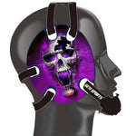 Wrestling headgear Purple Fire Skull Stickers