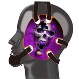 Wrestling headgear Purple Fire Skull Stickers